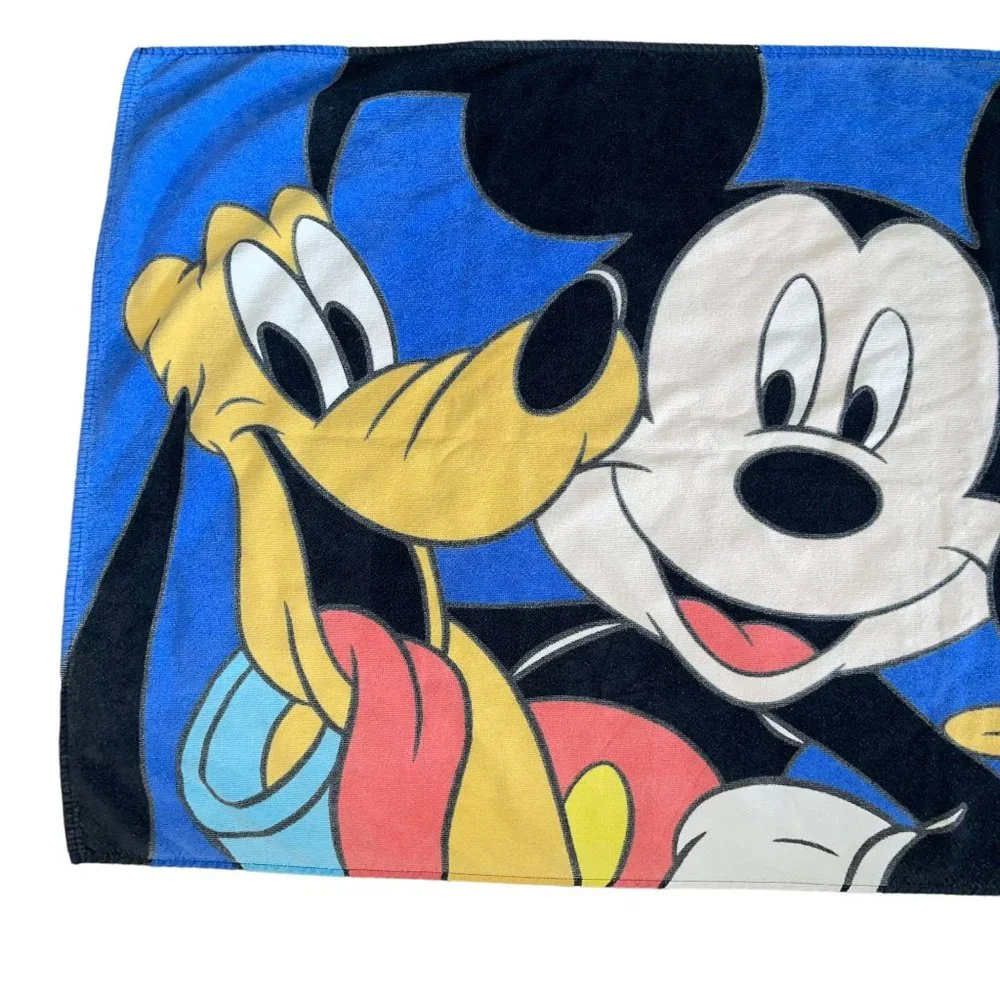 Vintage Walt Disney Mickey Mouse Unlimited Beach Towel Donald Goofy Pluto